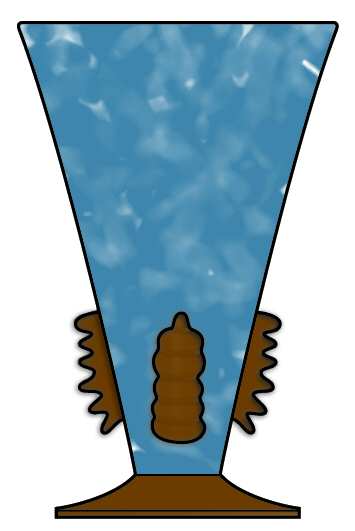 Amber Fins Water Goblet by Abigails-1