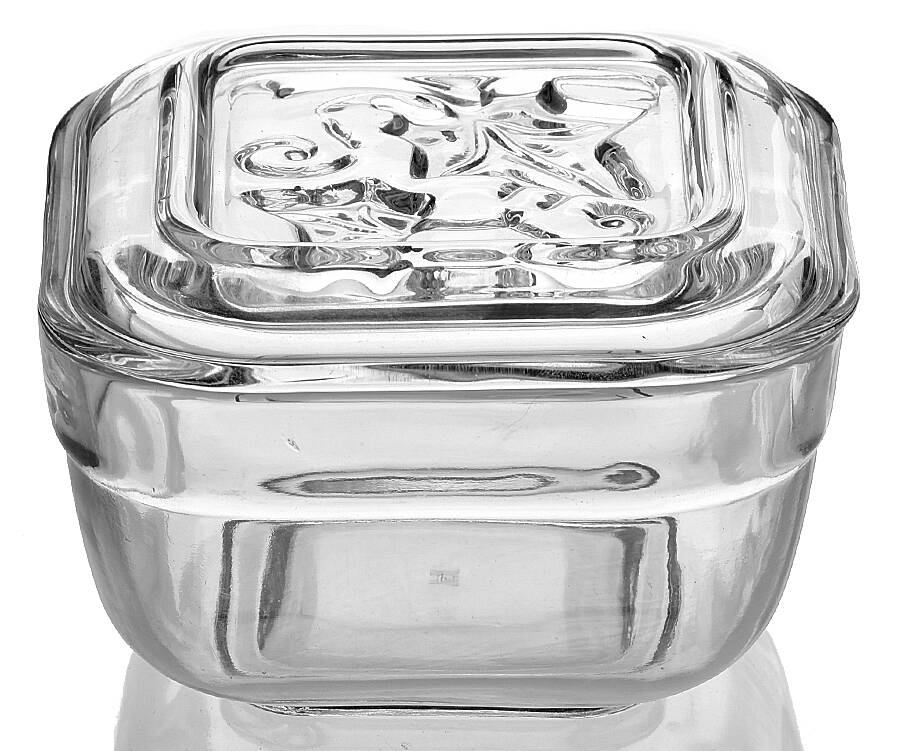 Ivy Embossed Small Refrigerator Jar & Lid by Hazel-Atlas-1
