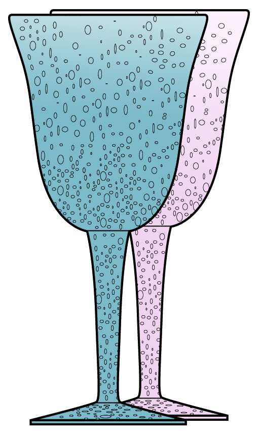 Fizzy Turquoise Wine by Anthropologie Glass-1
