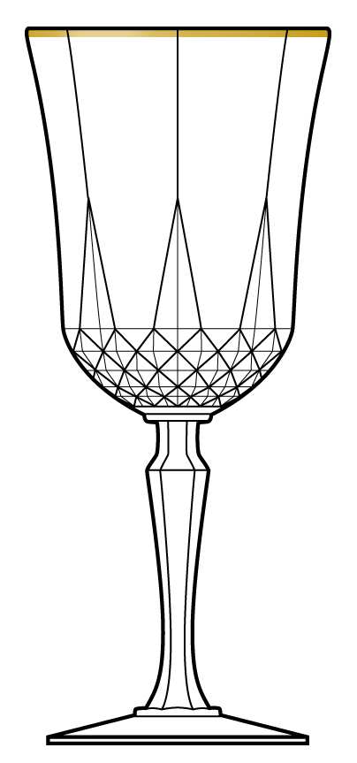 Legacy Gold Water Goblet by Anchor Hocking-1