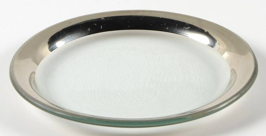 Roman Antique Platinum Dessert Plate by Annieglass-1