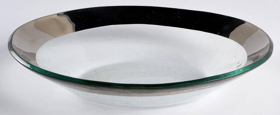 Roman Antique Platinum 10" Oval Vegetable Bowl by Annieglass-1