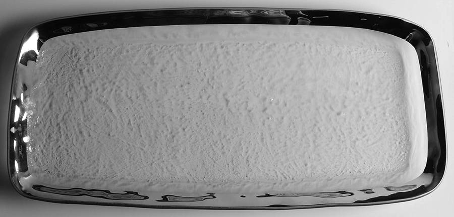 Roman Antique Platinum 20" Rectangular Platter by Annieglass-1