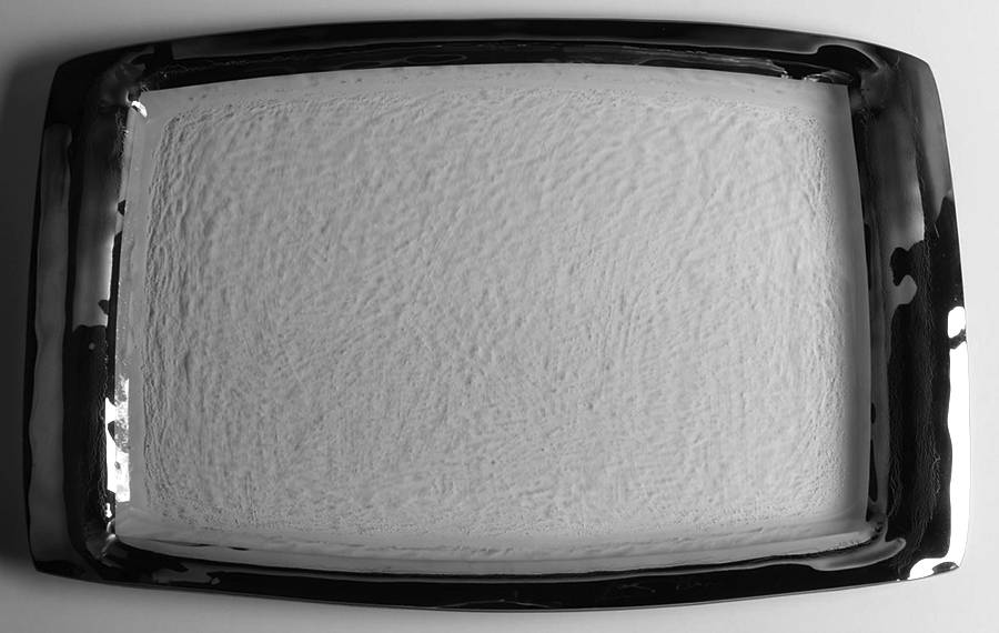 Roman Antique Platinum 18" Rectangular Platter by Annieglass-1