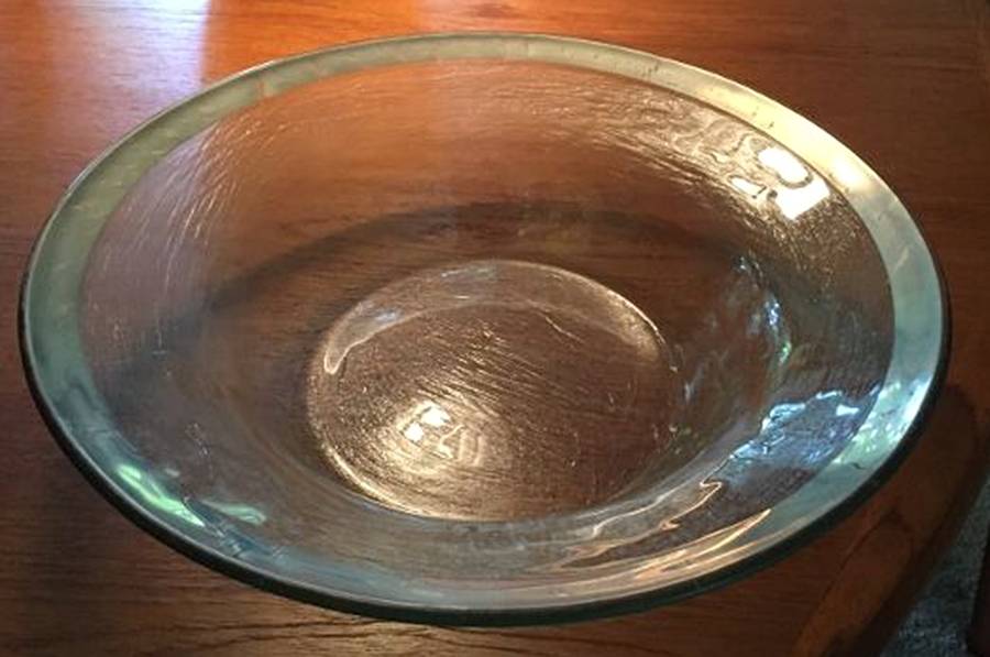 Roman Antique Platinum 15" Round Serving Bowl by Annieglass-1