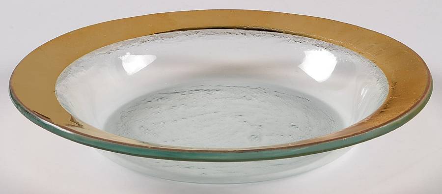 Roman Antique Gold Rim Soup Bowl by Annieglass-1