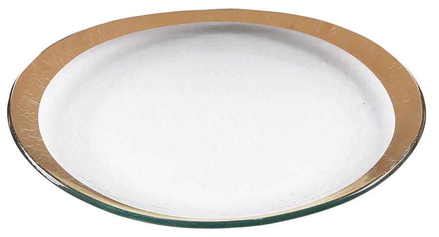 Retro Gold Dinner Plate by Annieglass-1