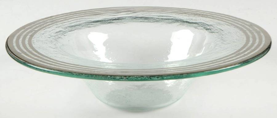 Stripes Platinum Individual Salad Bowl by Annieglass-1