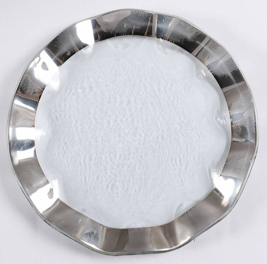 Ruffle Platinum Salad Plate by Annieglass-1
