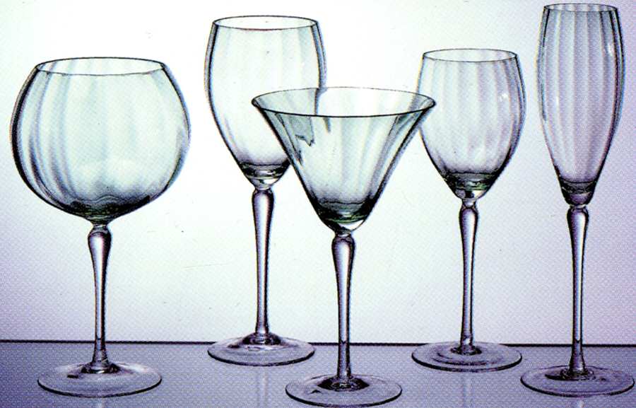 Optic Bouquet Light Green Water Goblet by Artland-1