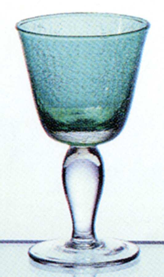 Crackle Light Green Wine Glass by Artland-1