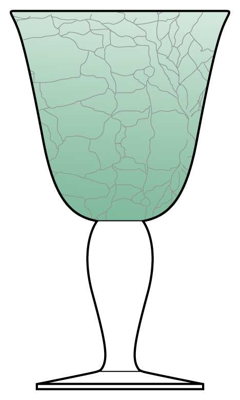 Crackle Light Green Water Goblet by Artland-1