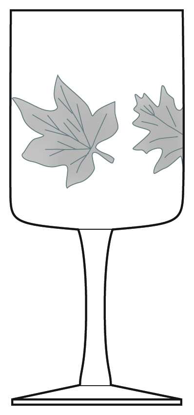 Leaf Collection Water Goblet by Artland-1