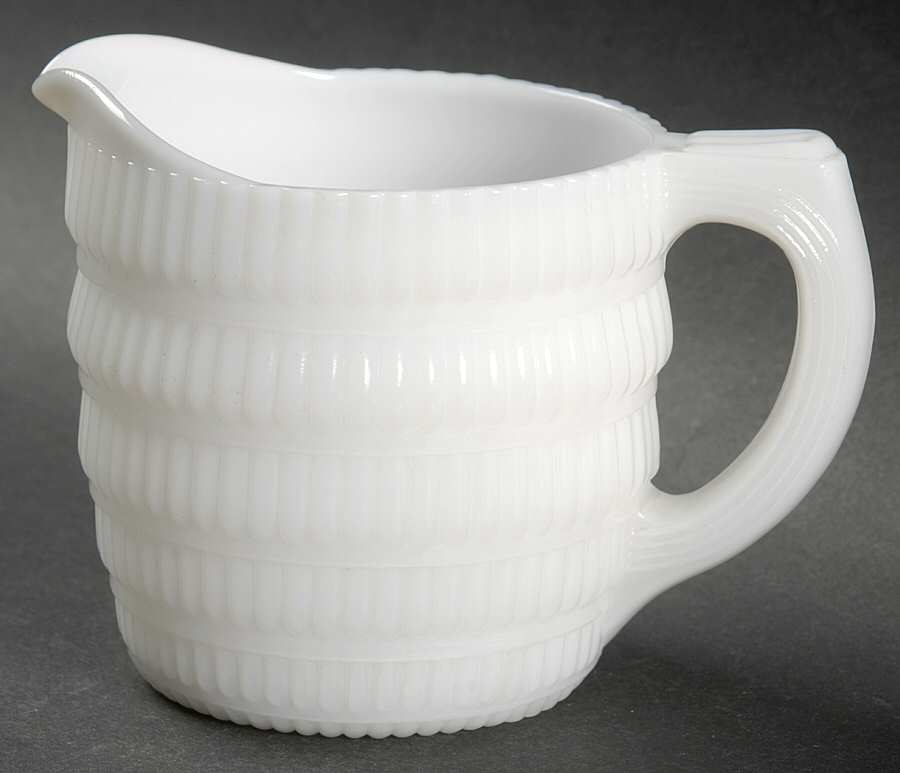 Beehive Milkglass Creamer by Hazel-Atlas-1