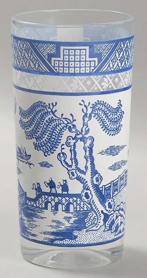 Blue Willow 10 Oz Flat Tumbler by Hazel-Atlas-1
