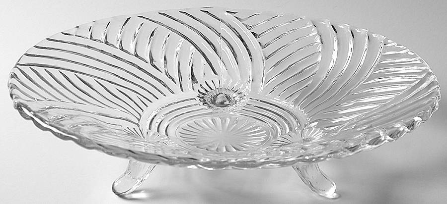 AHC60 Clear 10" 3-Toed Footed Bowl by Anchor Hocking-1