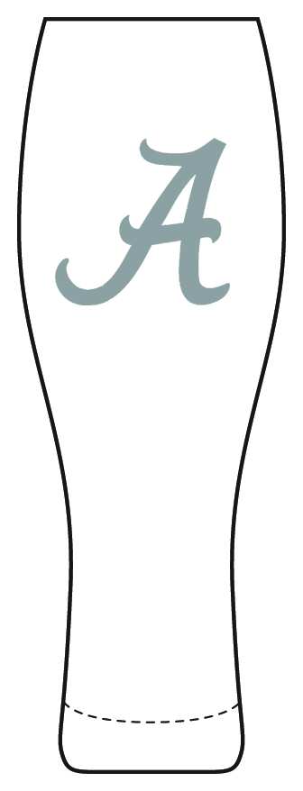 University of Alabama Pilsner Glass by Arthur Court-1