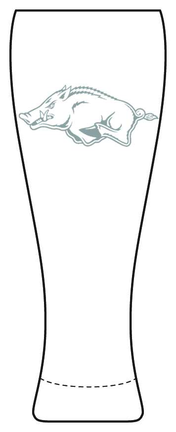 University of Arkansas Pilsner Glass by Arthur Court-1