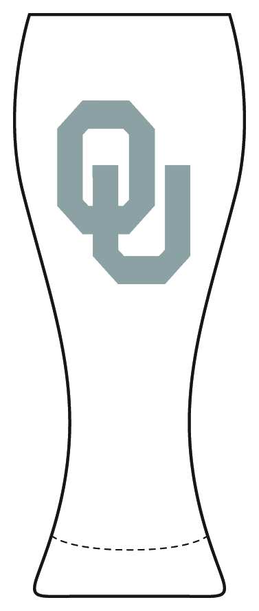 University of Oklahoma Pilsner Glass by Arthur Court-1
