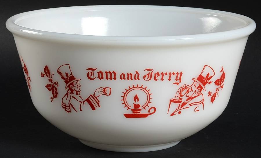 Christmas Cheer Tom & Jerry Punch Bowl by Hazel-Atlas-1