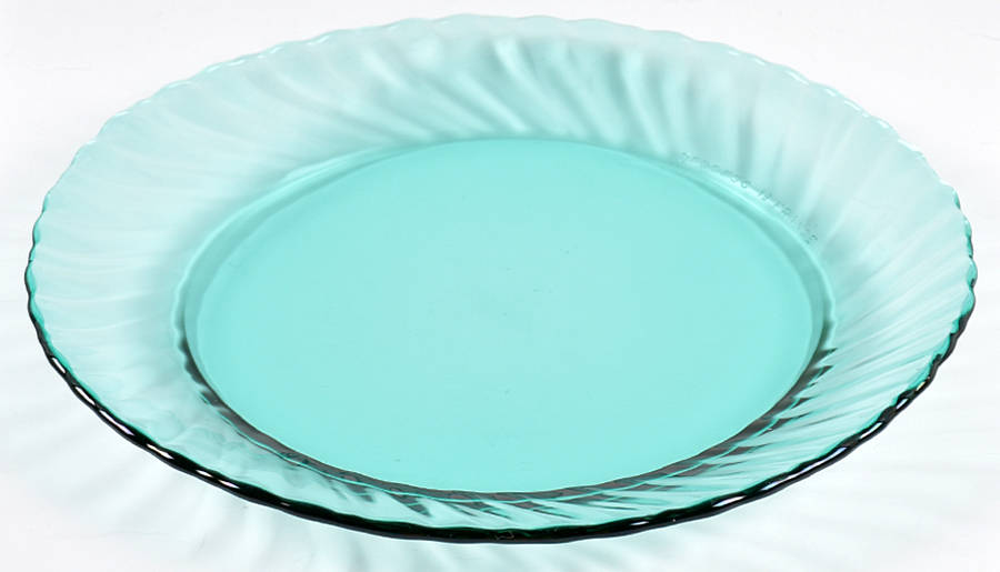 Torsade Turquoise Dinner Plate by Arcoroc-1