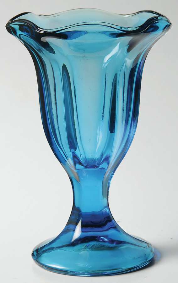 Fountainware Blue Sundae Glass by Anchor Hocking-1