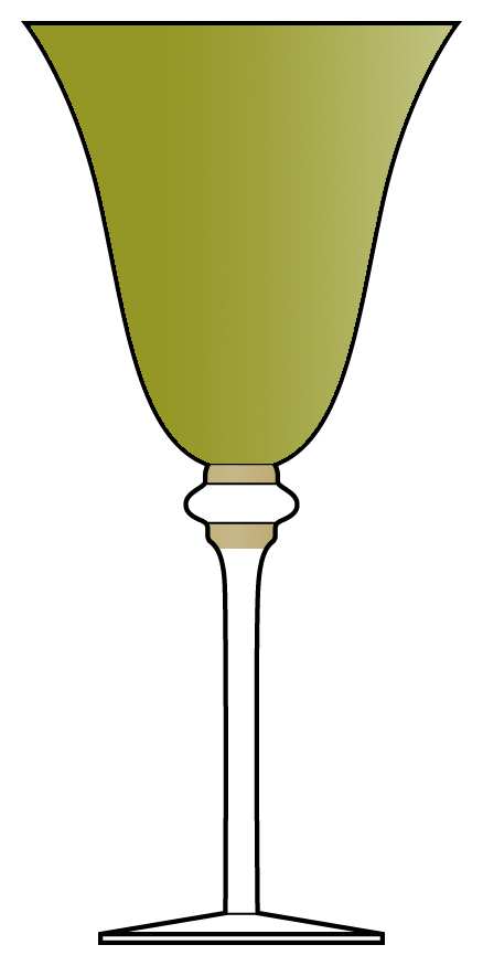 Tuscany Olive Green Water/Wine Goblet by Alan Lee Collection-1