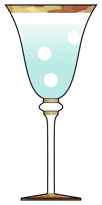 Polka Dot Water/Wine Goblet by Alan Lee Collection-1