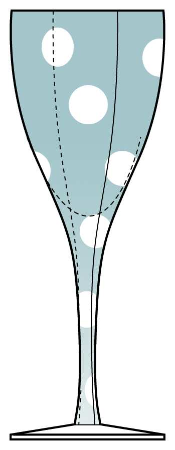Polka Dot Square Water/Wine Goblet by Alan Lee Collection-1