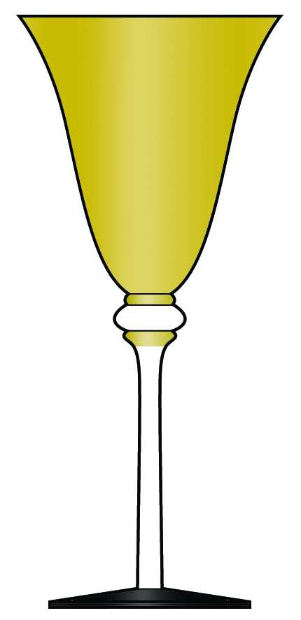 Sienna Black and Gold Water/Wine Goblet by Alan Lee Collection-1