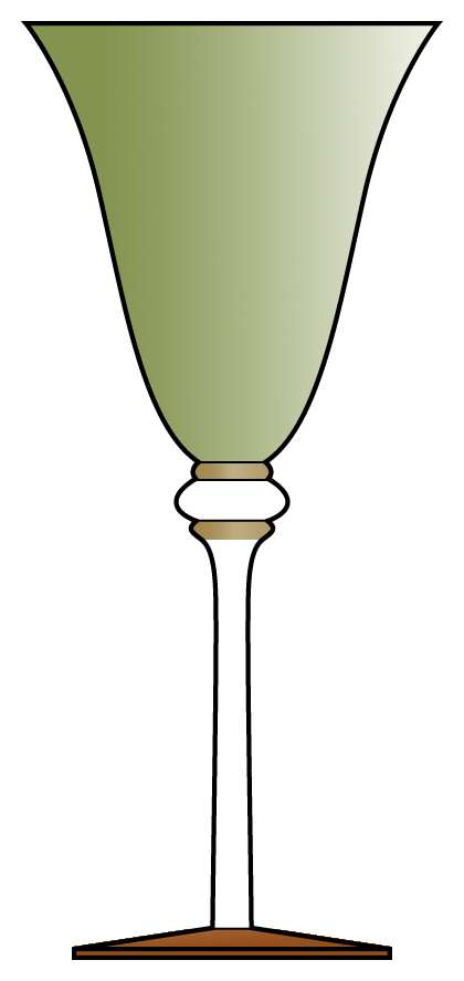 Sienna Olive and Copper Water/Wine Goblet by Alan Lee Collection-1