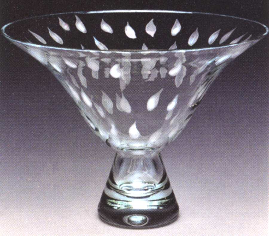 Drops Mat Large Fruit Bowl by Amcaro Crystal-1