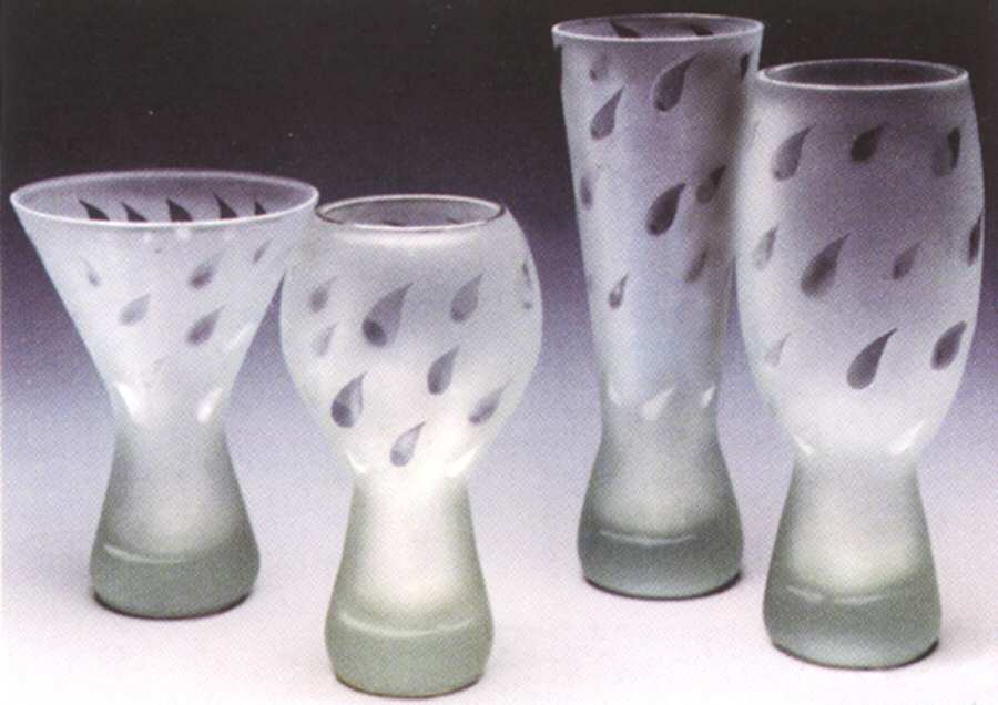 Drops Frosted Fluted Champagne by Amcaro Crystal-1