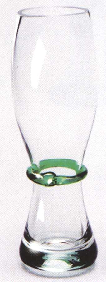 Centro Green Pilsner Glass by Amcaro Crystal-1