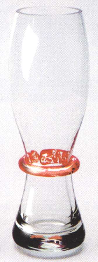 Centro Red Pilsner Glass by Amcaro Crystal-1