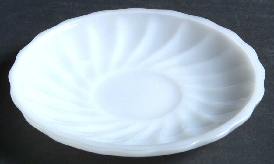 Shell Milk White (Scalloped Edge) Saucer for Demitasse Cuo & Saucer Set by Anchor Hocking-1