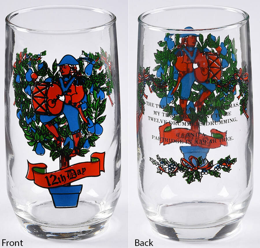 Twelve Days of Christmas 10 Oz Flat Tumbler by Anchor Hocking-1
