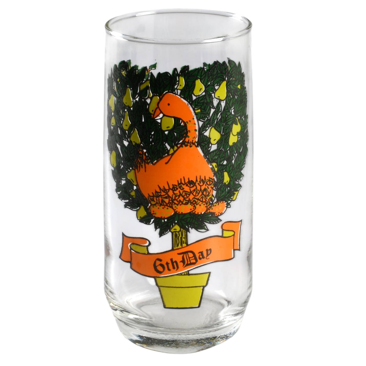 Twelve Days of Christmas 14 Oz Green Flat Tumbler by Anchor Hocking-1