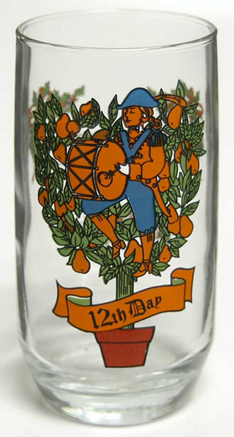 Twelve Days of Christmas 10 Oz Flat Tumbler by Anchor Hocking-1