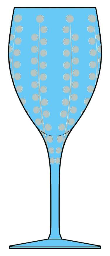 Bublinka Azure Water Goblet by Artel-1