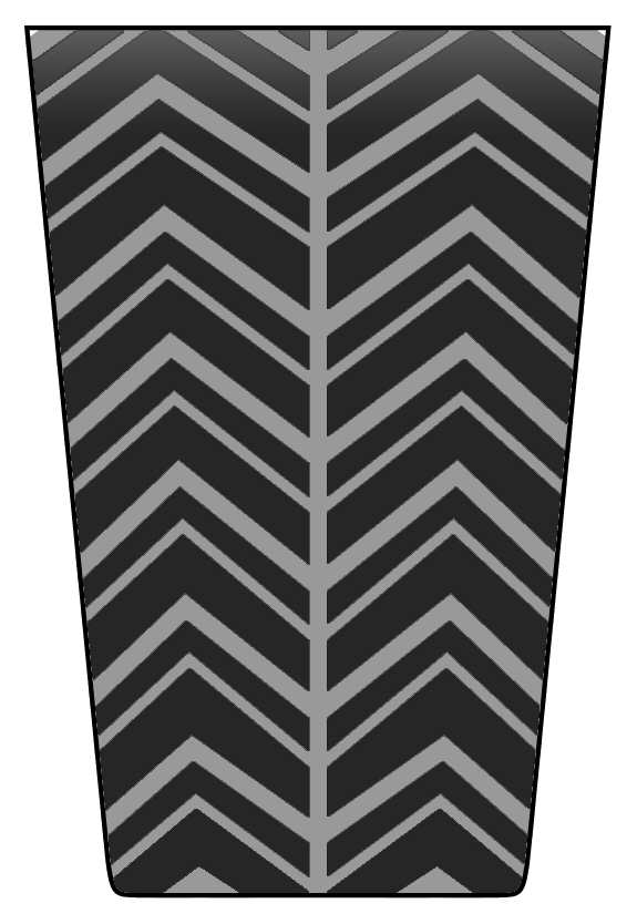 Herringbone Black Flat Tumbler by Artel-1
