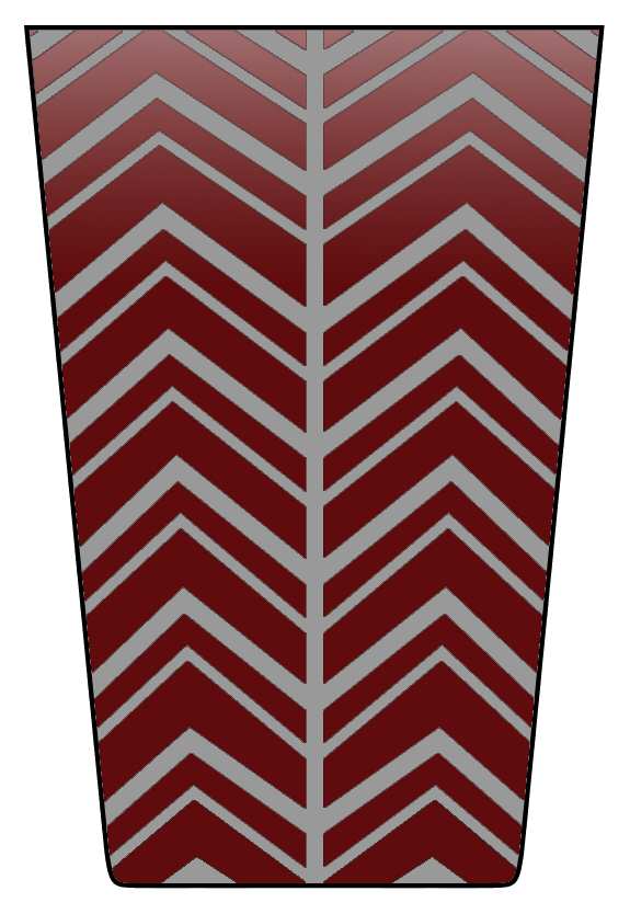 Herringbone Red Flat Tumbler by Artel-1