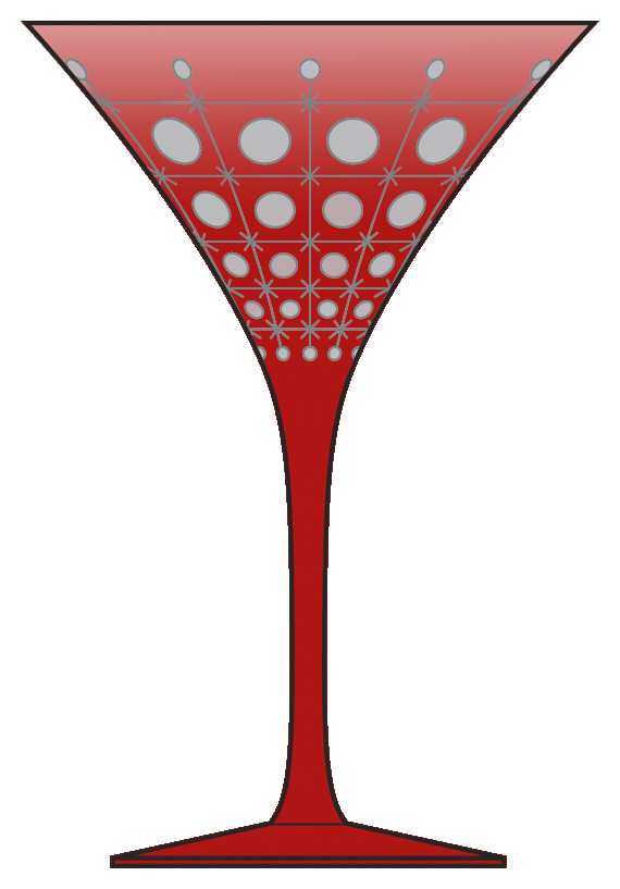 Palace Red Martini Glass by Artel-1