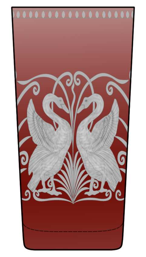 Swans Red Highball Glass by Artel-1