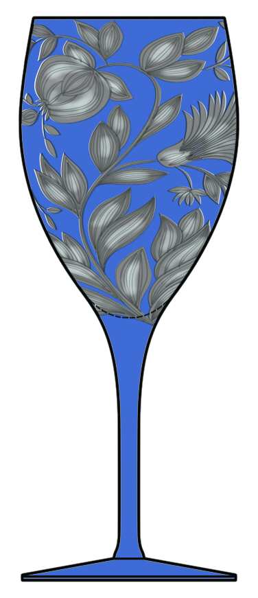 Verdure Azure Water Goblet by Artel-1