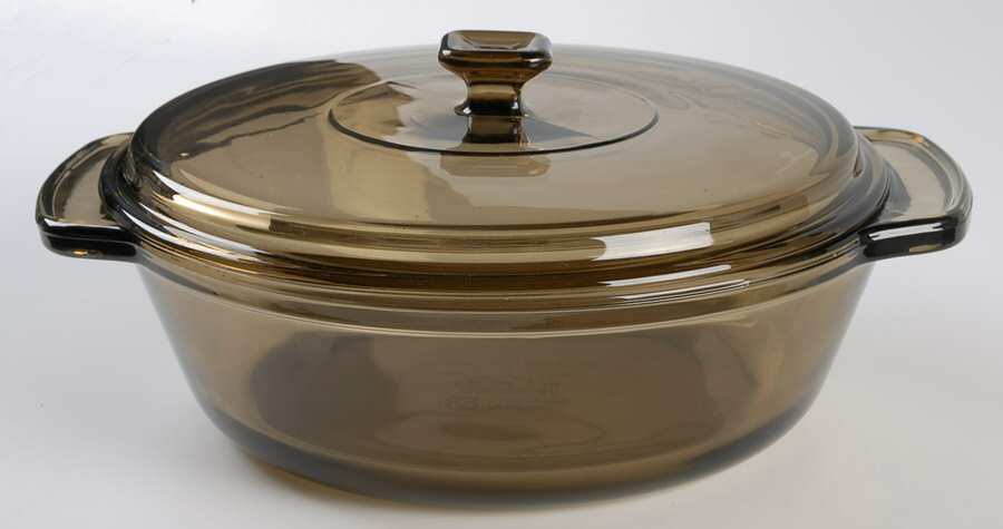 Amber Oven Basics 2 Quart Round Covered Casserole by Anchor Hocking-1