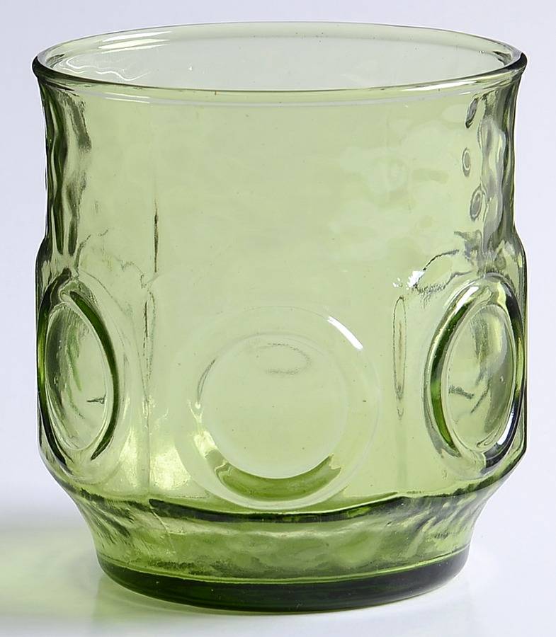 Heritage Hill Green (Avocado) On the Rocks Glass by Anchor Hocking-1