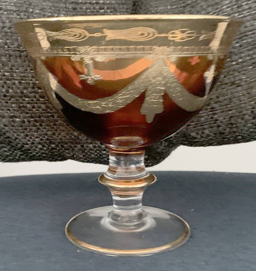 Medici Amber Footed Dessert by Arte Italica-1
