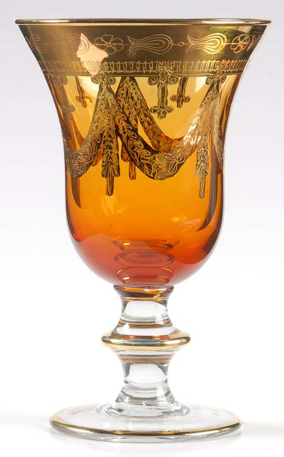 Medici Amber Water Goblet by Arte Italica-1