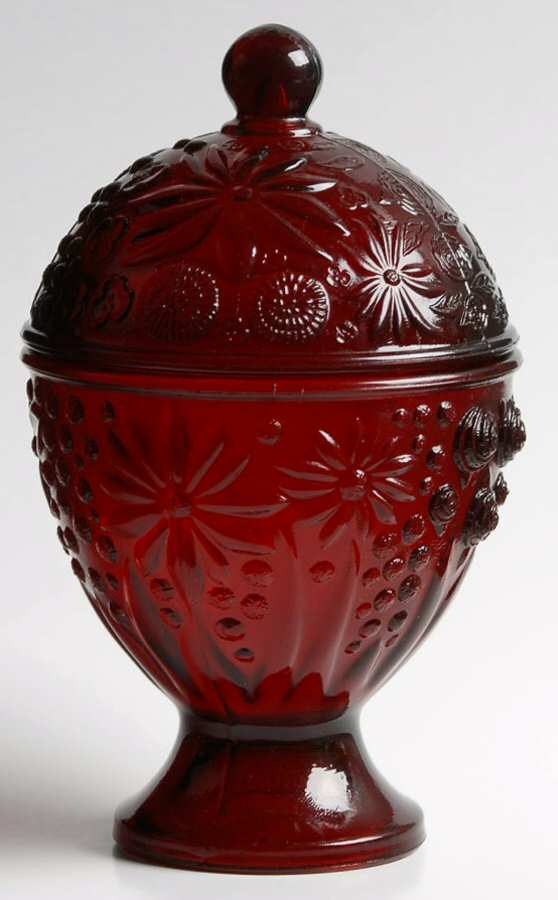 AVC3 Footed Candy Dish & Lid by Avon-1